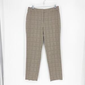 Calvin Klein Mid Rise Slim Fit Plaid Dress Pants Size 8
